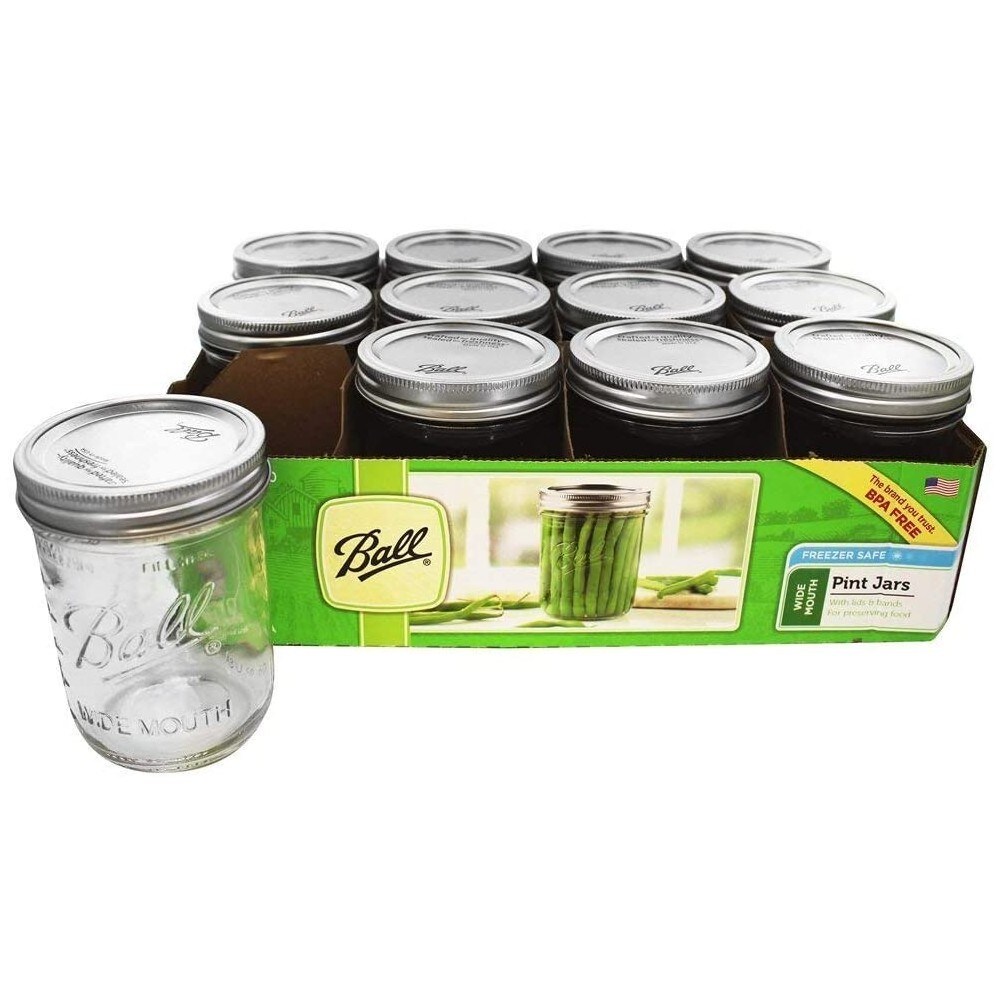 Ball Wide Mouth Mason Jar with Lids & Bands