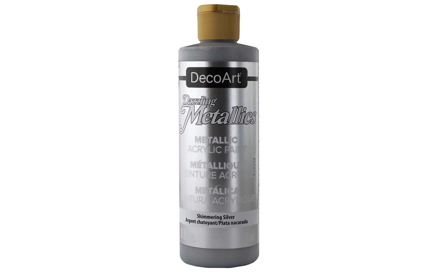 Decoart Dazzling Metallics 8oz Shimmering Silver