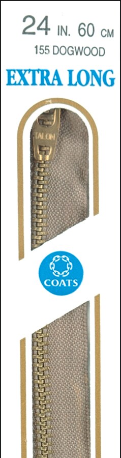 Coats Extra Long Metal Zipper 30&#x22;-Dogwood