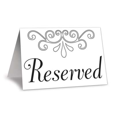 Reserved place discount cards