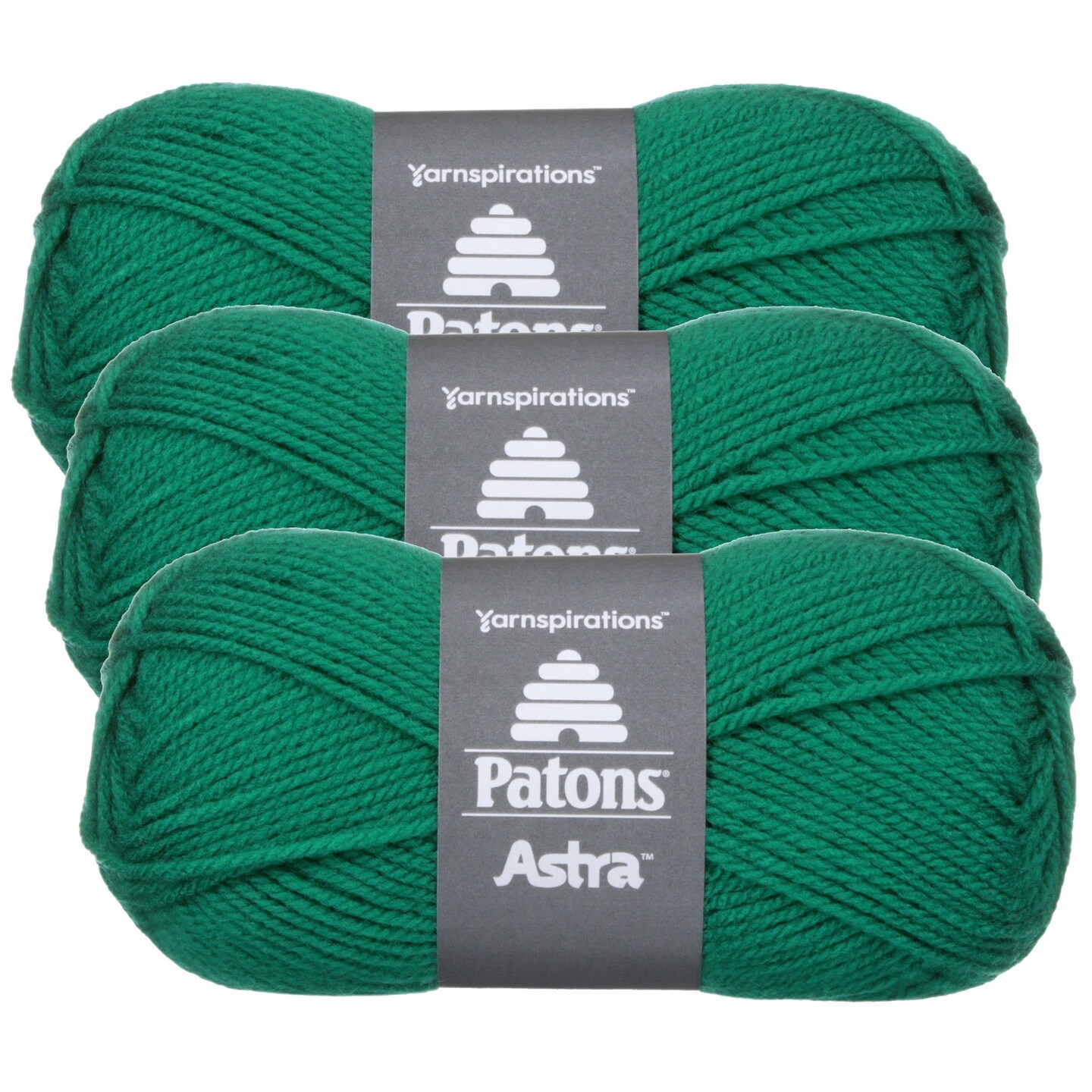 (Pack of 3) Patons Astra Yarn - Solids-Emerald