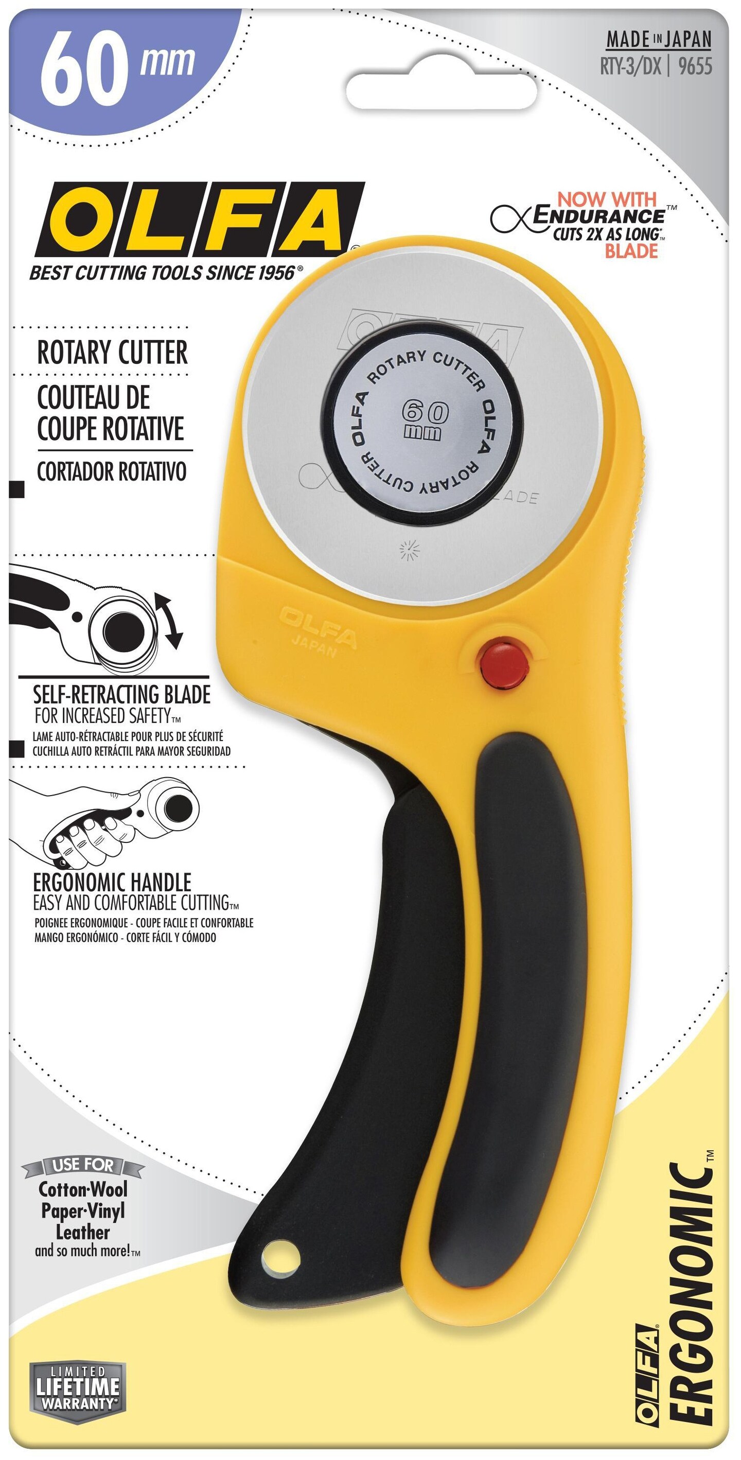 OLFA Ergonomic Rotary Cutter 60mm-