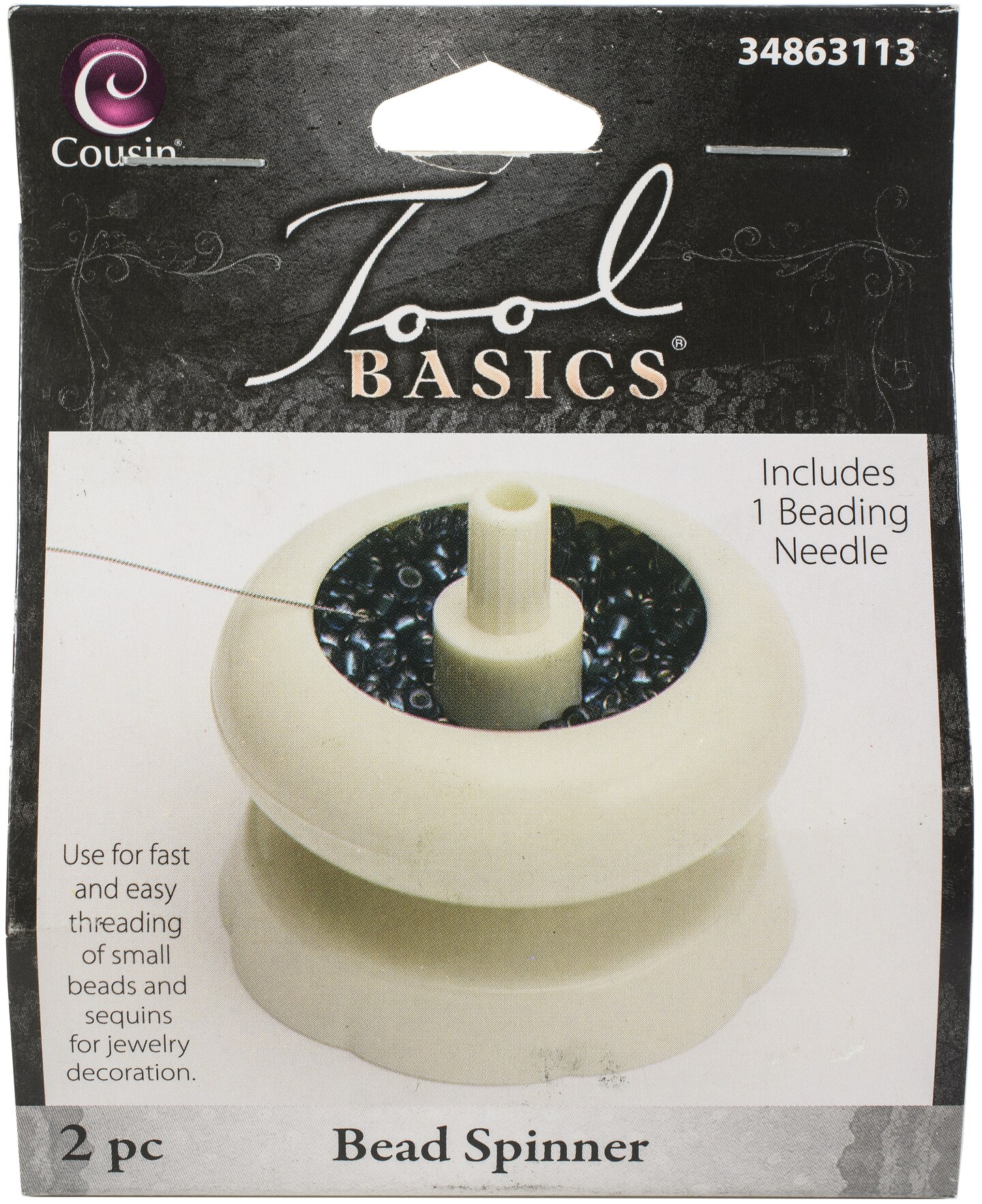 Plastic Bead Spinner With Bead Needle