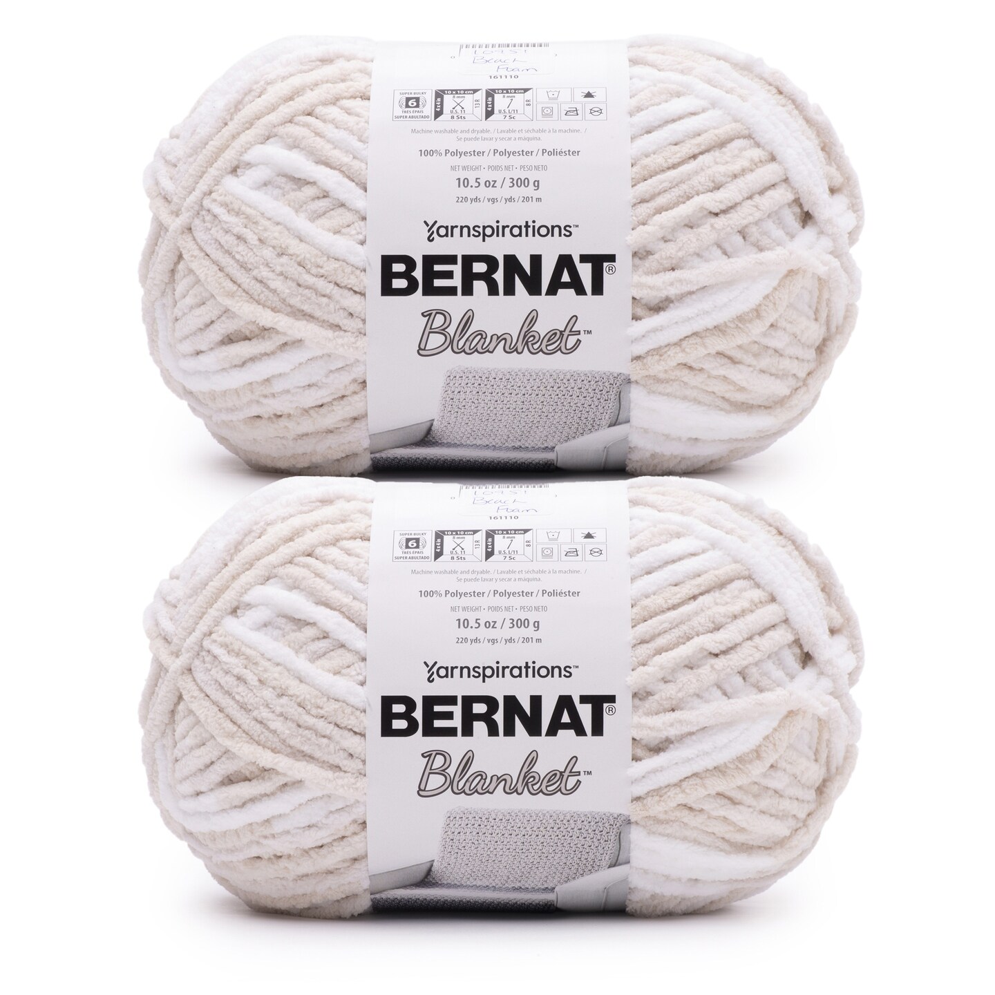 Bernat Blanket BIG Yarn Bundle - Includes: 2 x 300g Yarn Balls with Pattern