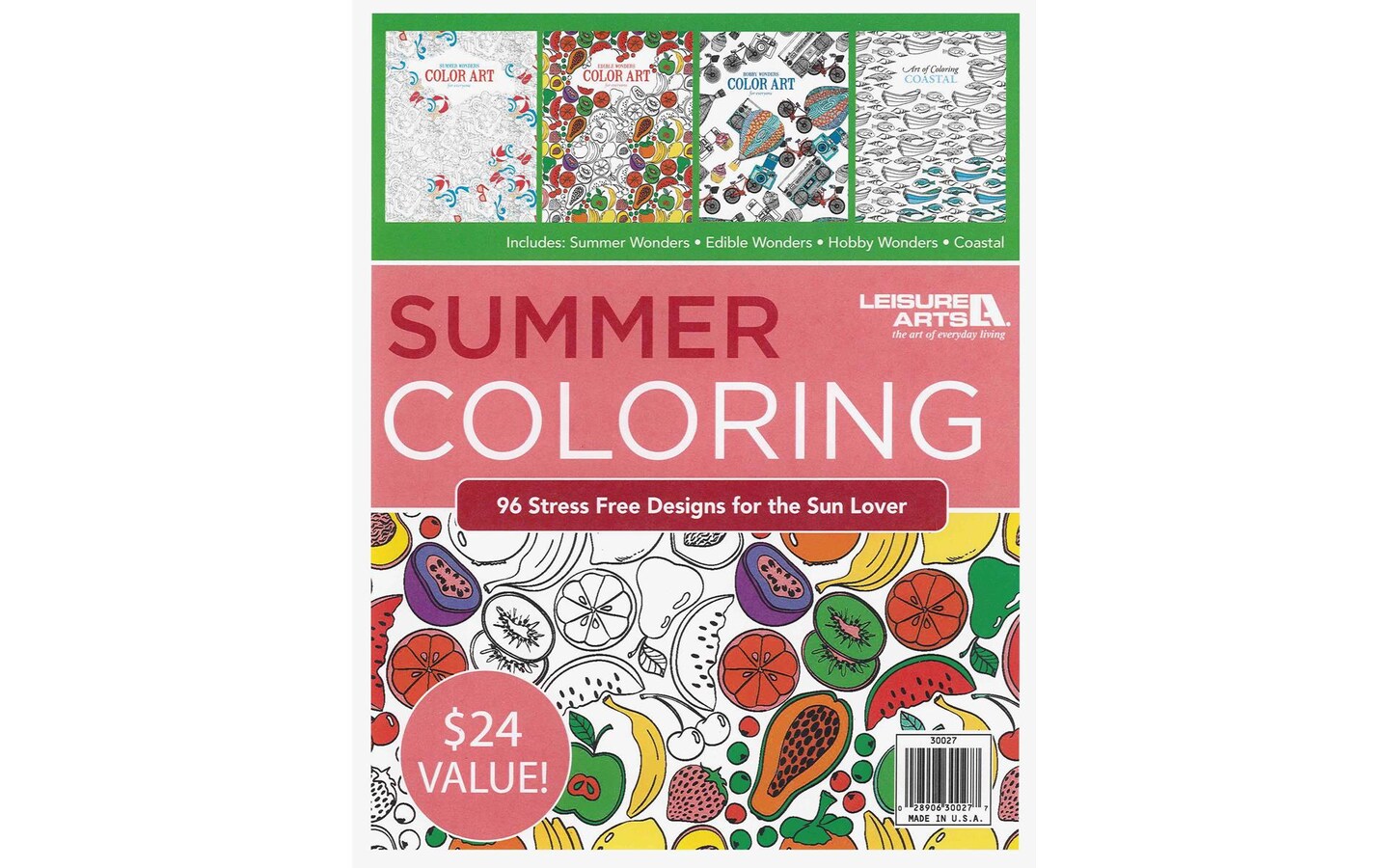Leisure Arts Summer Coloring Book Bundle