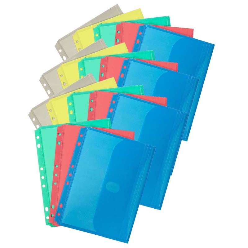 Mini Size Binder Pocket, Side Loading, Assorted, Pack of 18 Michaels