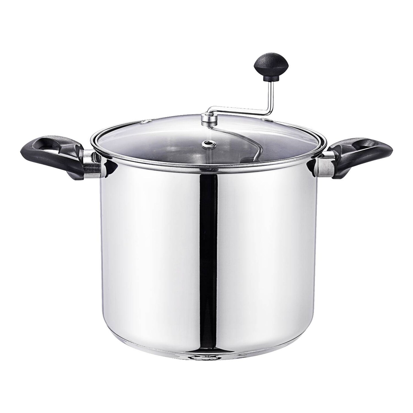 Lehman's; Lehman's Manual Stovetop Popcorn Popper, Stainless Steel Popcorn Maker with Stirring Rod, No Measuring Needed, Doubles as Cooking Pot; Category:Small Kitchen Appliances; Image:1