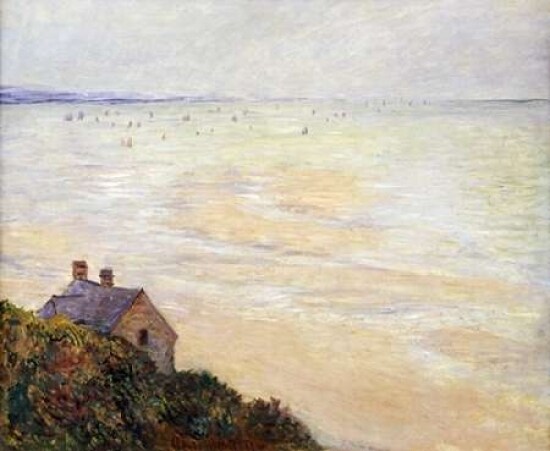 The Hut at Trouville; Low Tide Poster Print by  Claude Monet - Item # VARPDX265256