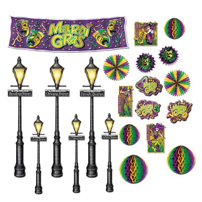 Mardi Gras Decor &#x26; Street Light Props