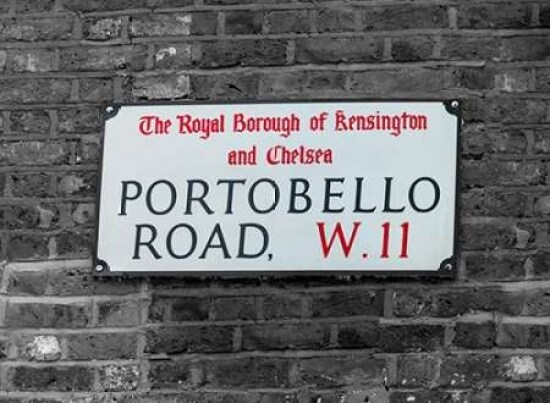 Portobello road sign board on a brick wall, London, UK Poster Print by  Assaf Frank - Item # VARPDXAF20140830023C01