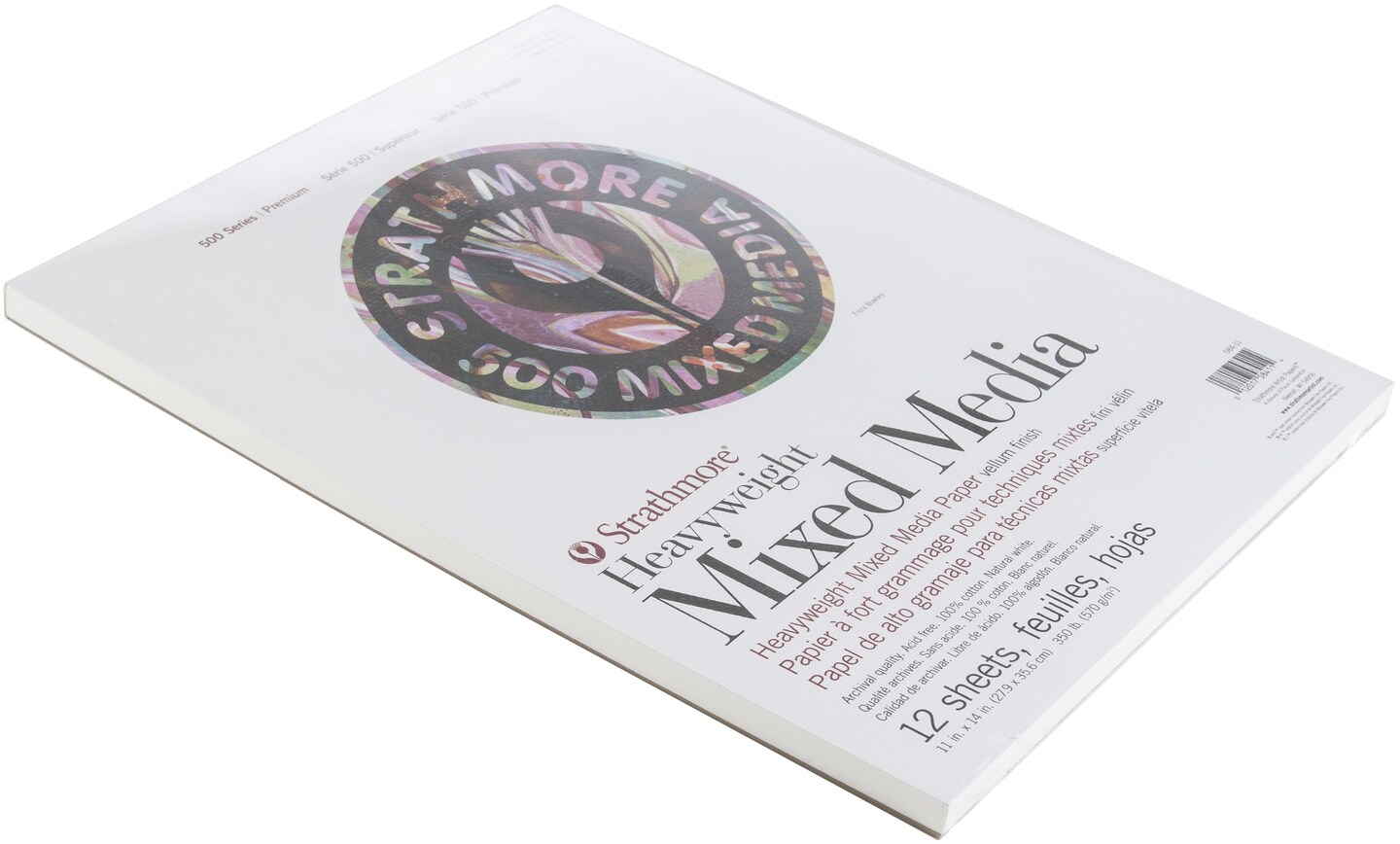 Strathmore 500 Series Heavyweight Mixed Media Pad 11"X14"-12 Sheets
