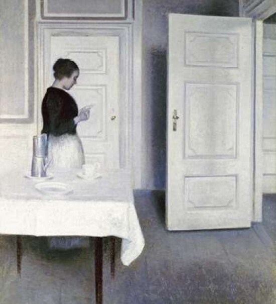 Interior With a Woman Reading a Letter Poster Print by  Vilhelm Hammershoi - Item # VARPDX268046