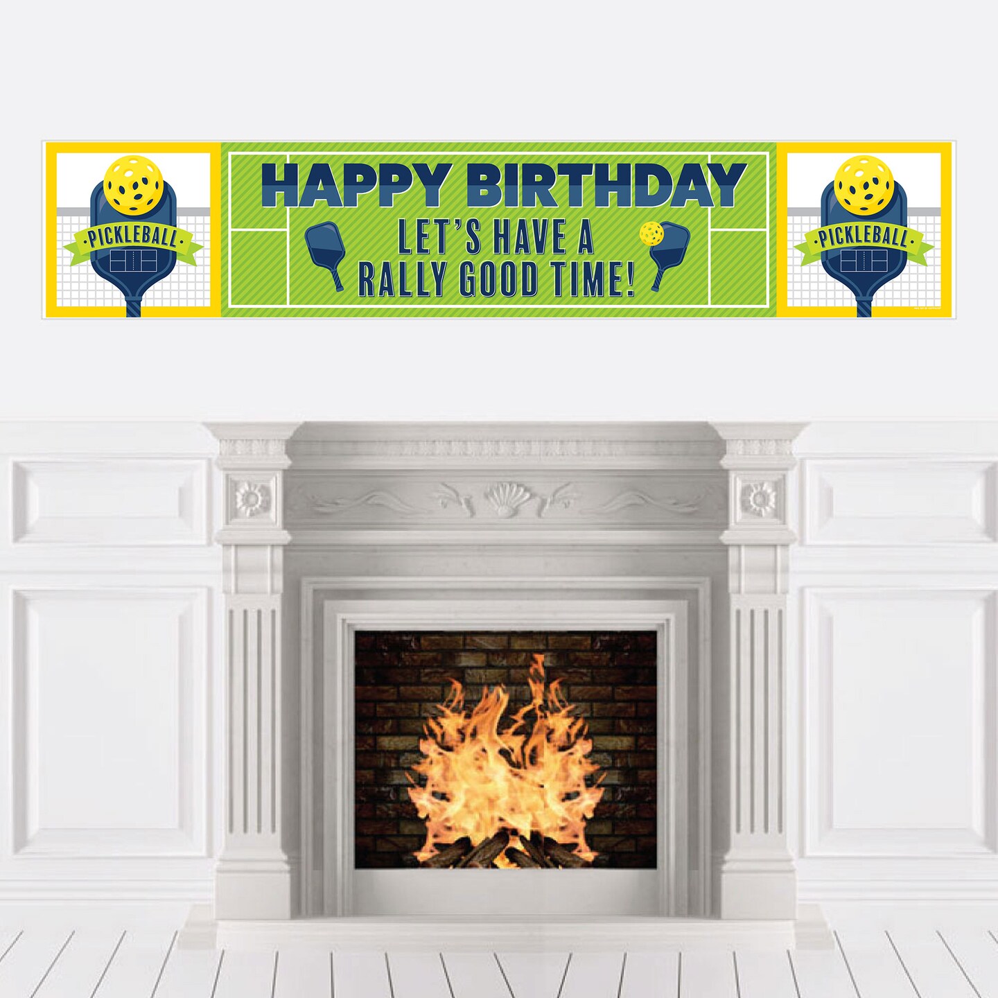 Big Dot of Happiness Let&#x2019;s Rally - Pickleball - Happy Birthday Decorations Party Banner