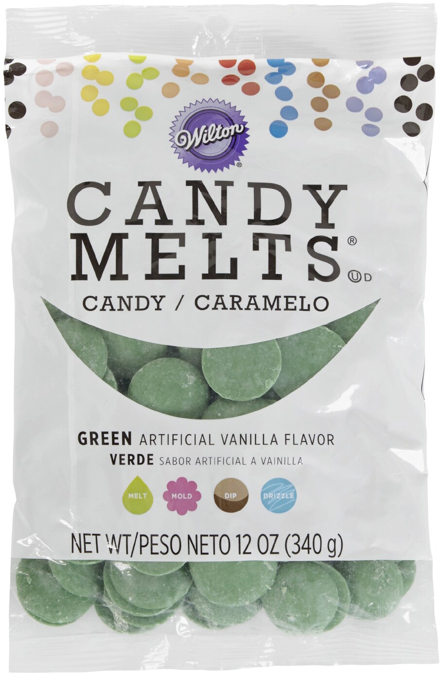 Wilton Candy Melts Flavored 12Oz-Dark Green, Vanilla