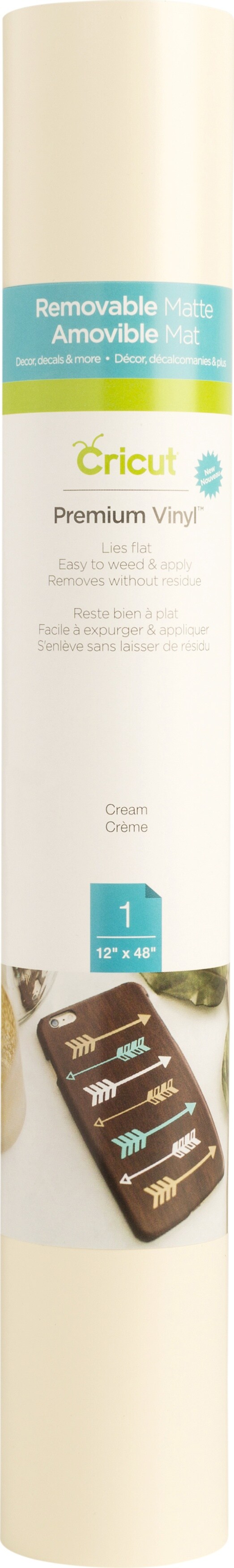 Cricut Vinyl 12&#x22;X48&#x22; Roll-Cream