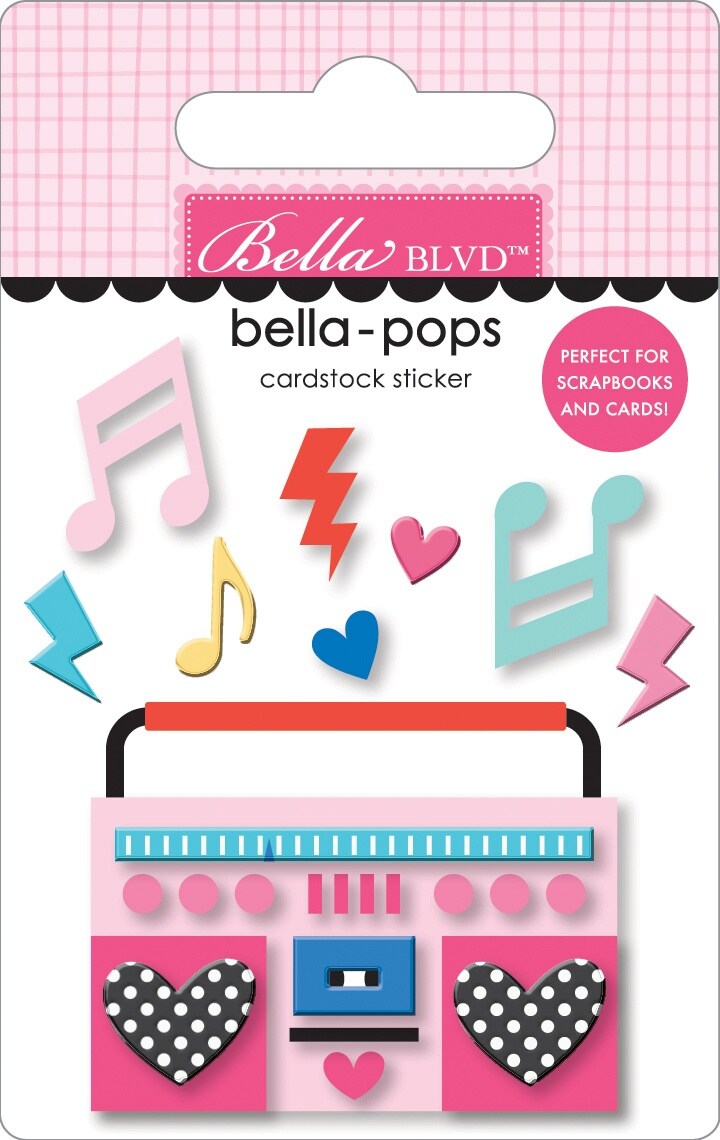 Our Love Song Bella-Pops 3D Stickers-Let&#x27;s Rock!