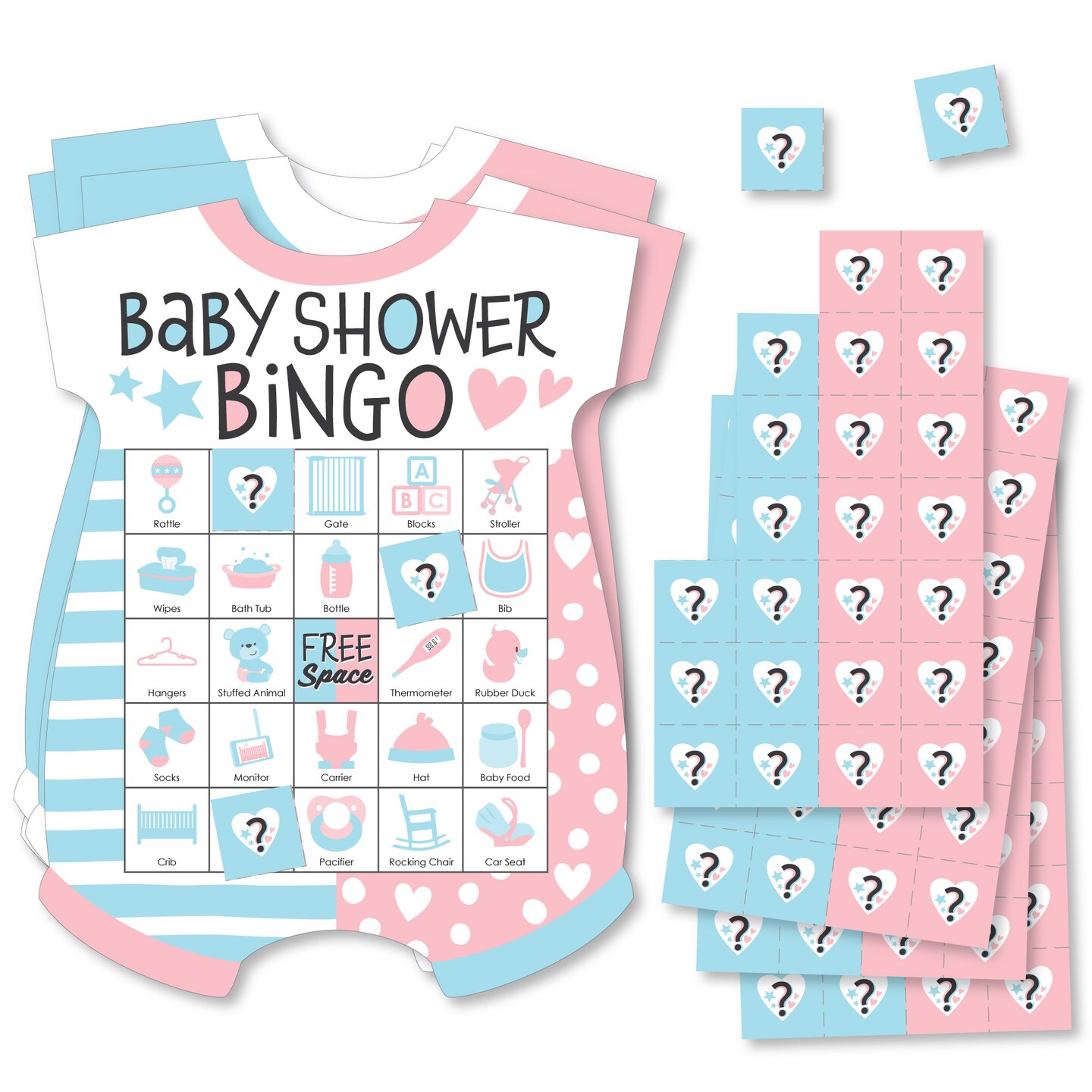 Big Dot Of Happiness Baby Gender Reveal - Picture Bingo Cards And 