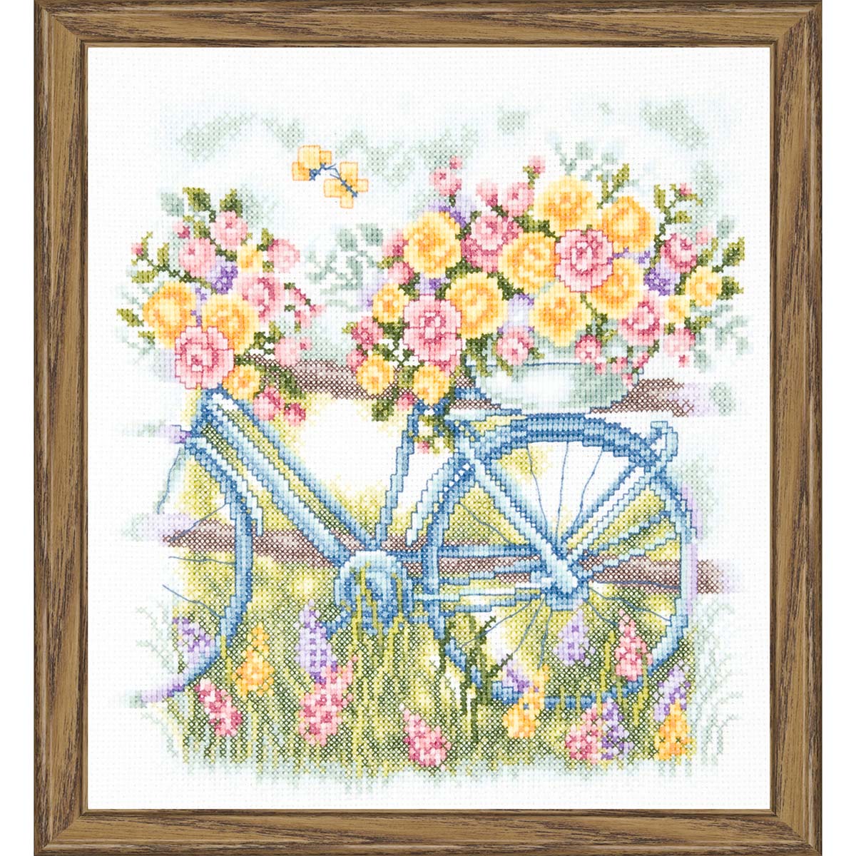 Vervaco  Bicycle &#x26; Flowers Counted Cross-Stitch Kit