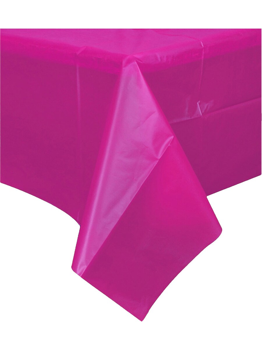 Hot Pink Birthday Halloween Party Decoration Plastic Table Cloth Cover