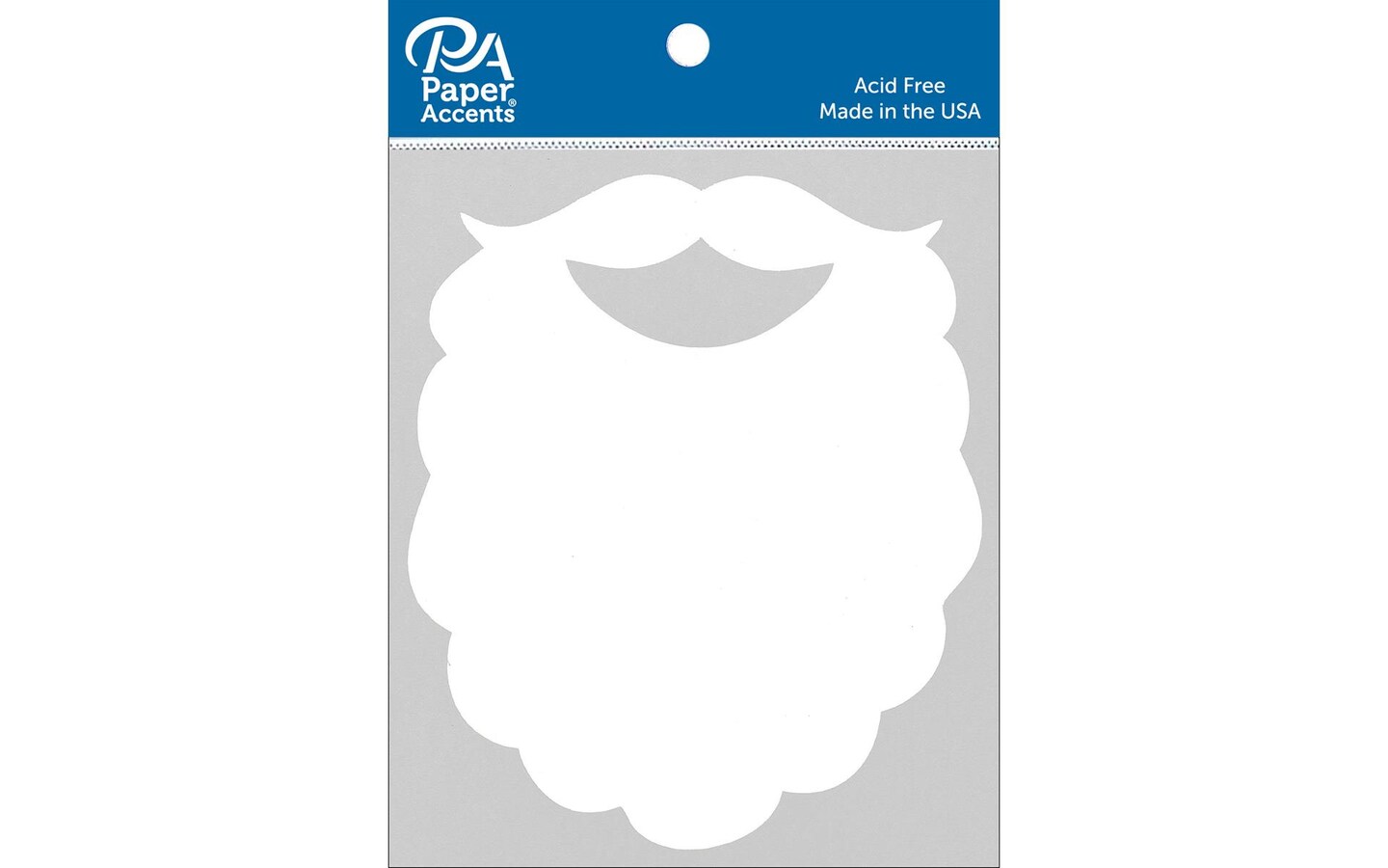 Chip Shape 4pc 6&#x22; Santa Beard White