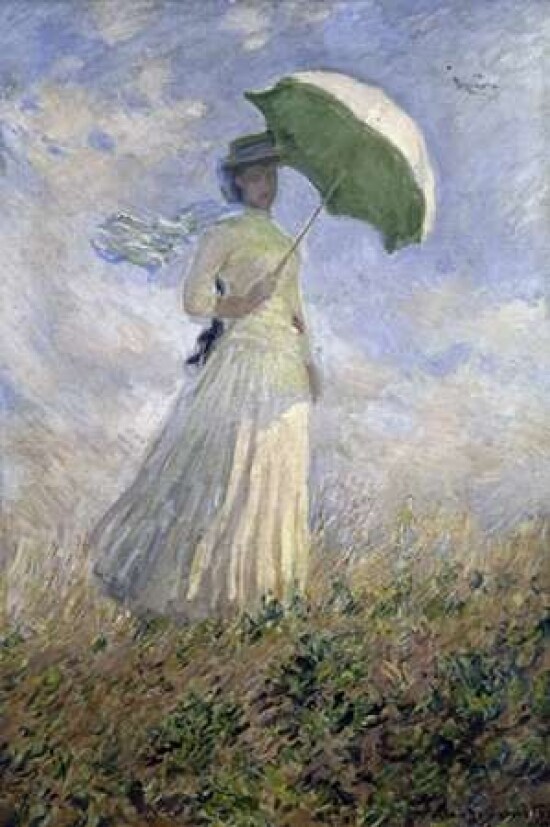 Woman with a Parasol Turned to the Right Poster Print by Claude Monet - Item # VARPDX278751