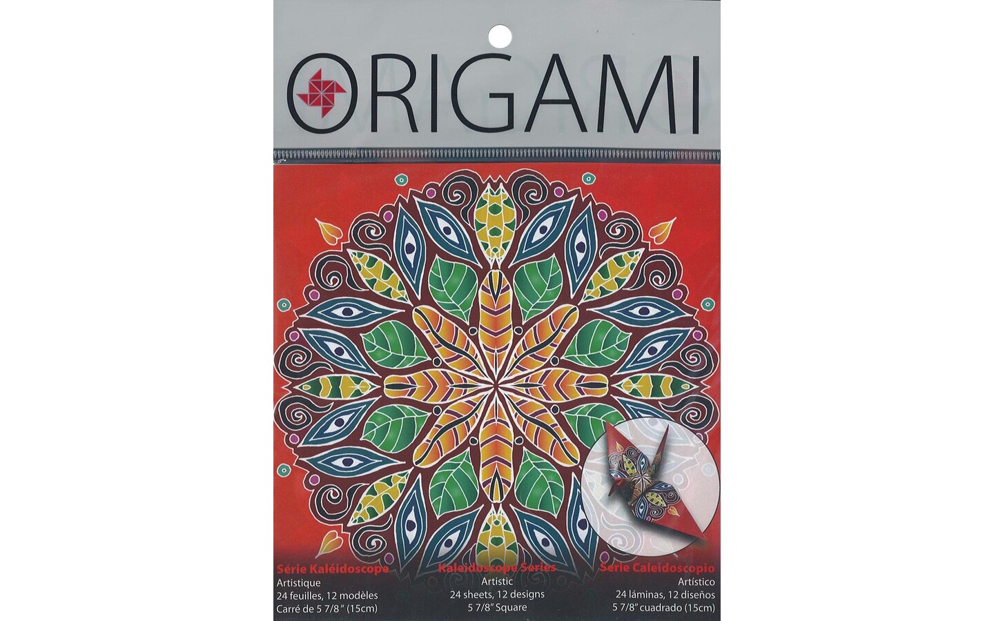 Y&#x26;C Origami Paper 5.88&#x22; Artistic Kaleidoscope 24pc
