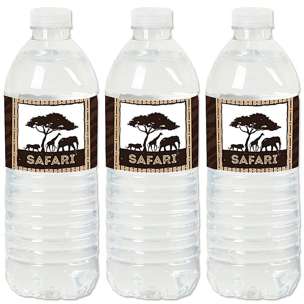Big Dot of Happiness Wild Safari African Jungle Adventure Birthday Party or Baby Shower Water