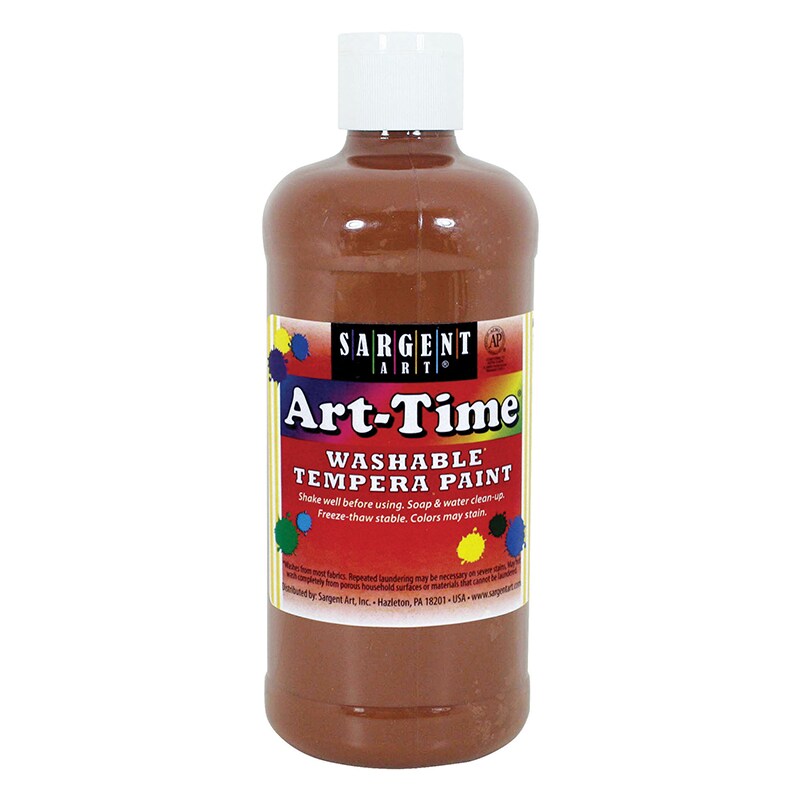 Art-Time&#xAE; Washable Tempera Paint, Brown, 16 oz.