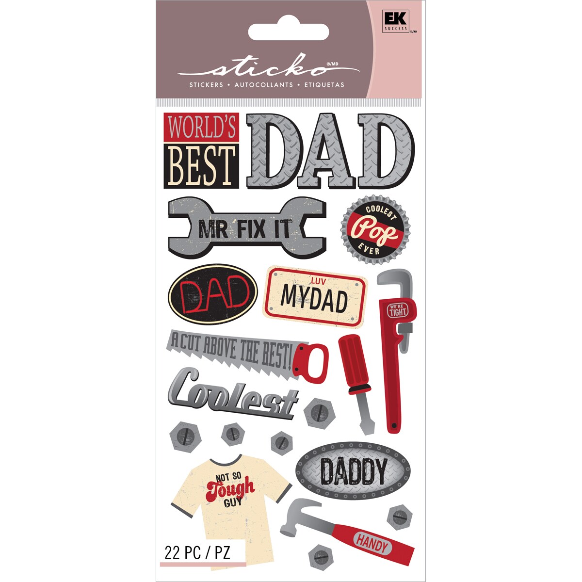 Sticko Stickers - Fix It Dad, 22pcs