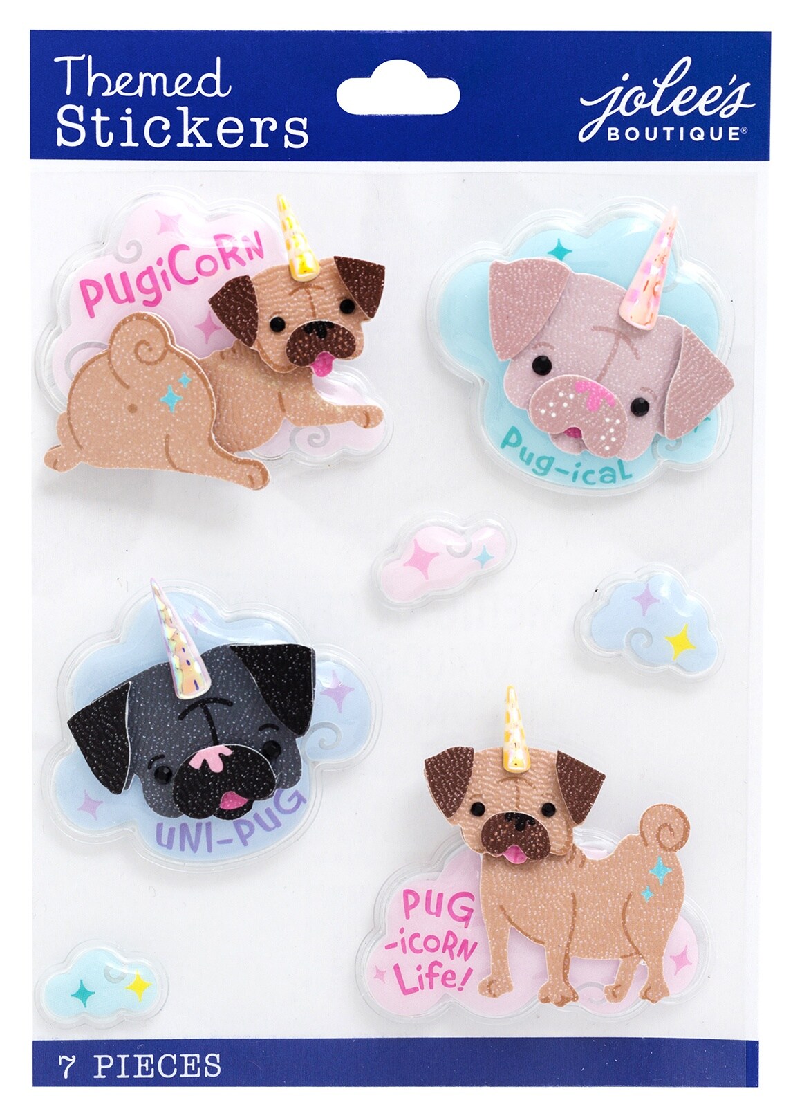Jolee&#x27;s Boutique Themed Stickers-Dimensional Pugicorn
