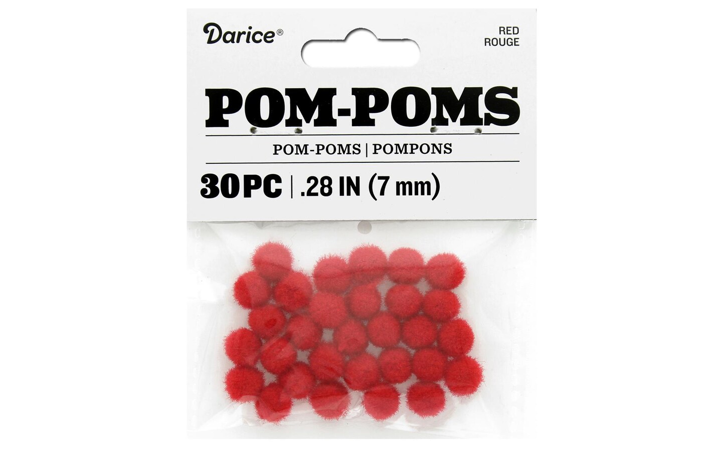 Darice Pom Pom 7Mm Red 30Pc Michaels