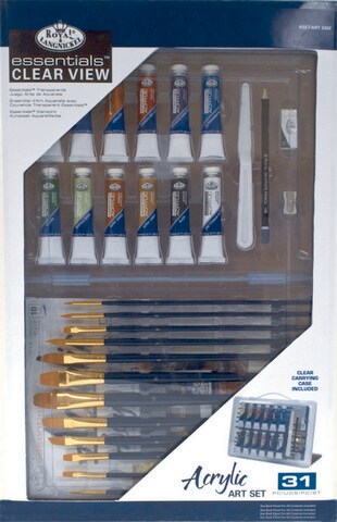 Essentials Deluxe  Clear View Acrylic Painting Set