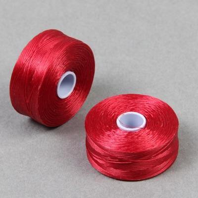 C-Lon Size D Beading Thread - 1 Bobbin - Red