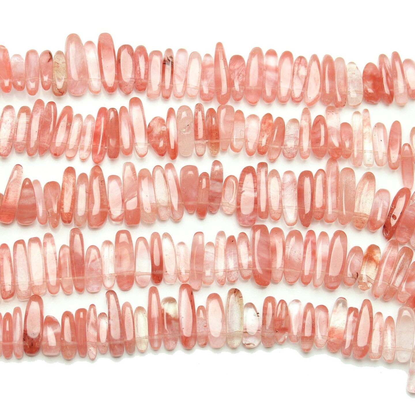 Simulated Cherry Quartz Large Teeth Beads Pendants Michaels