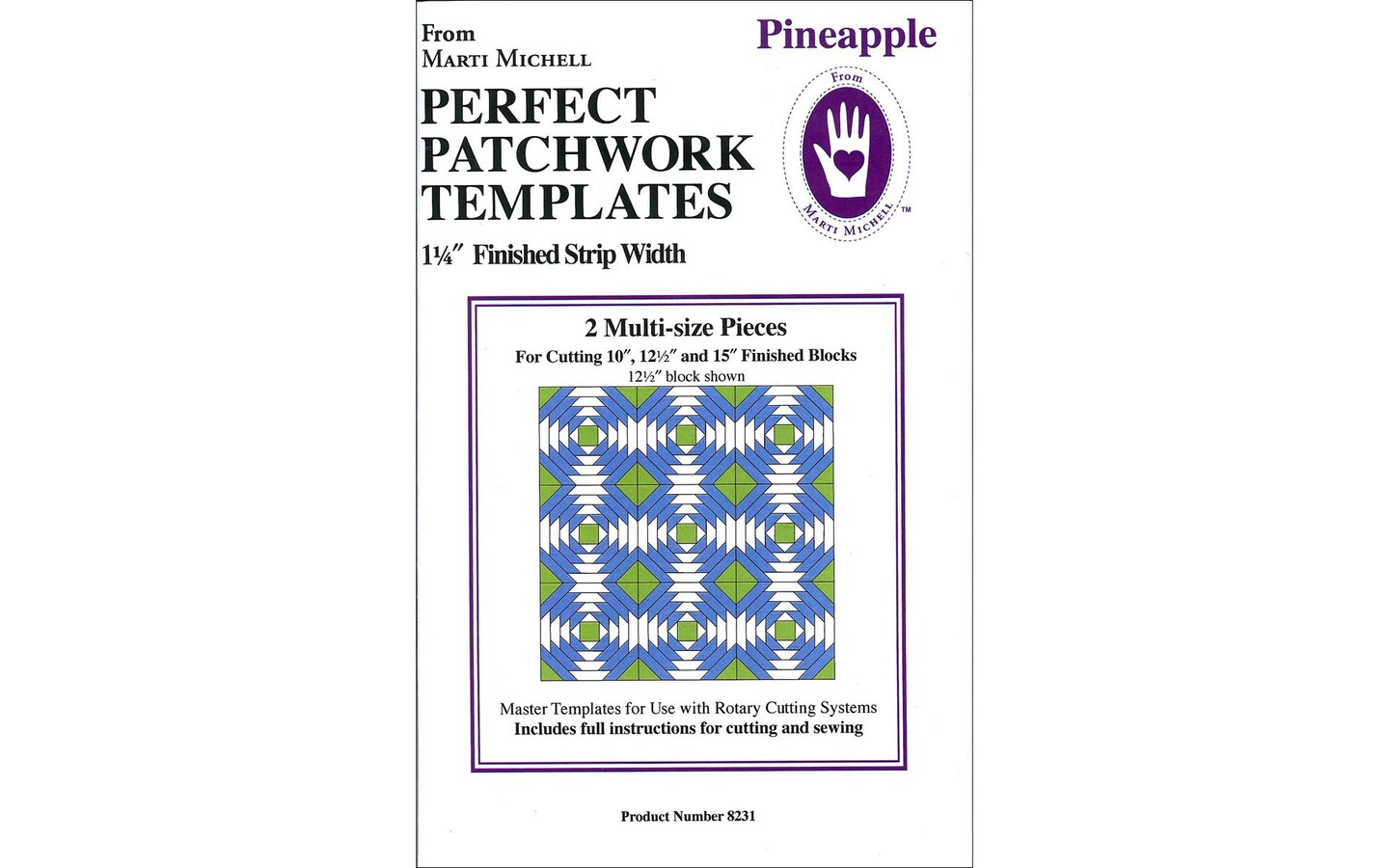 Marti Michell Ruler Pineapple 1.25&#x22; Finishedstrips