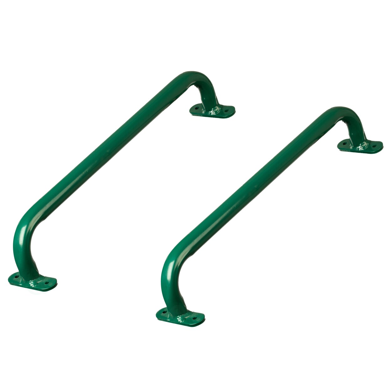 Green Metal Safety Grab Handles Set 17.75In For Kids Jungle Gym Playhouse
