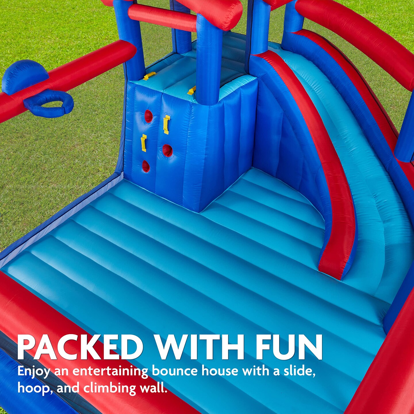 Sunny & Fun Bounce House, Inflatable Bouncy House with Slide with Included Air Pump & Carrying Case