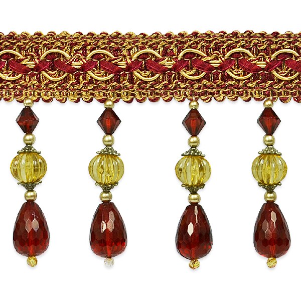 Maria Melon Bead Fringe Trim