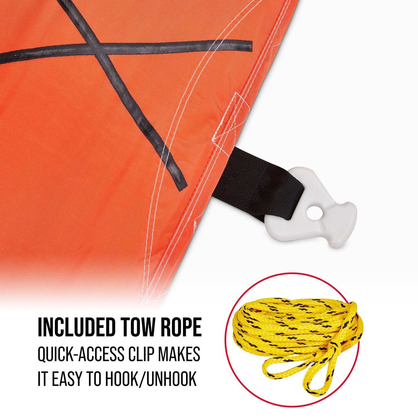 Sunny & Fun Boat Tubes and Towables, Water Tube for boating tube with Air Pump & Tow Rope Included