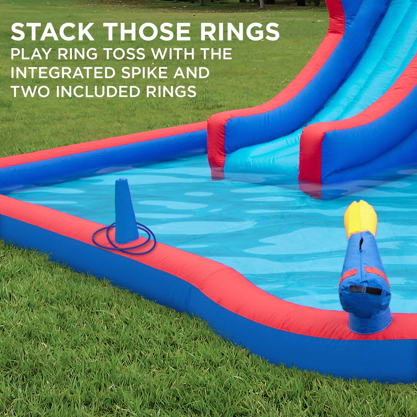 Sunny &#x26; Fun Inflatable Kids Backyard Water Park W/Slide &#x26; Bounce House