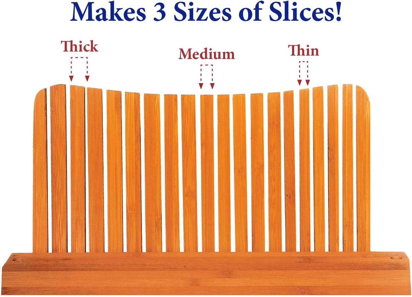 Dbtech Wood Bread Slicer for Homemade Bread, Compact & Foldable Bread Slice Guide