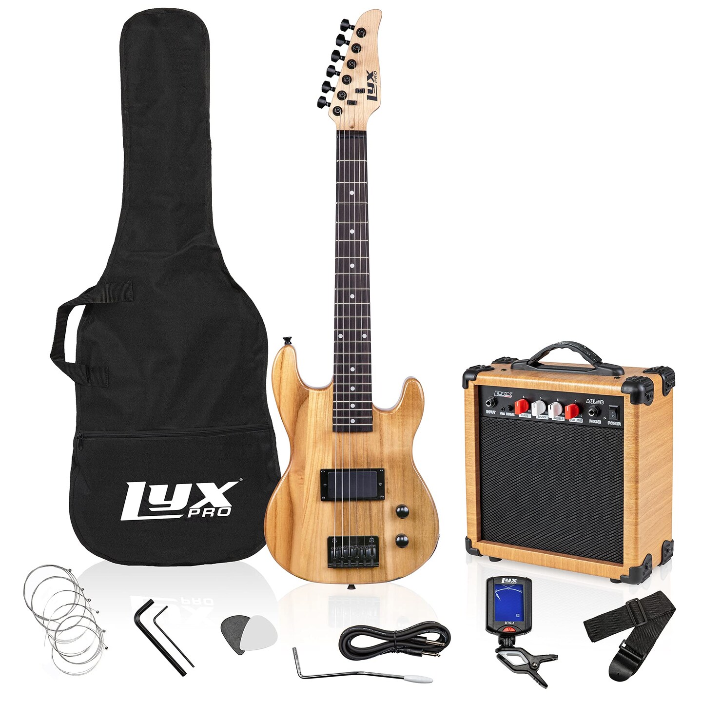 LyxPro 30&#x22; Stratocaster Electric Guitar Beginner Kit - Blue