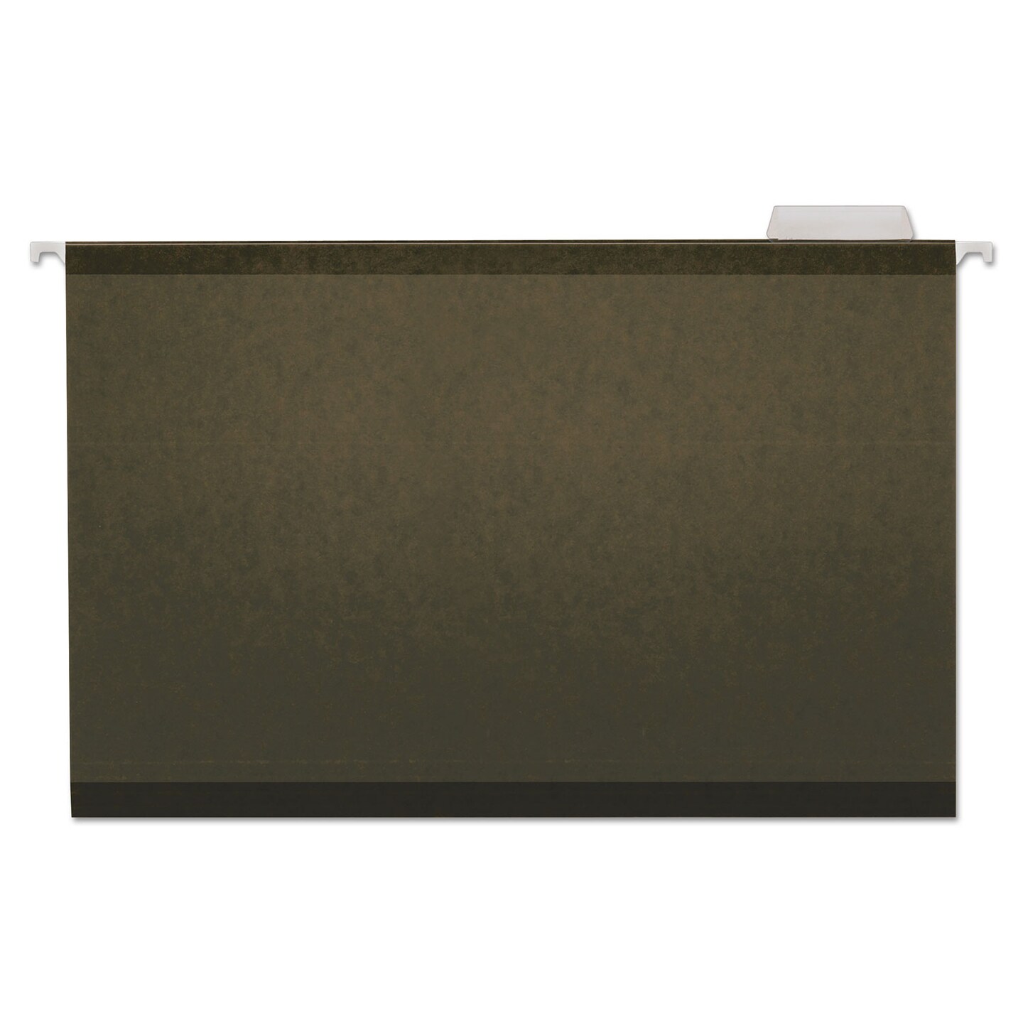 Universal Deluxe Reinforced Recycled Hanging File Folders Legal Size 1/5-Cut Tab Standard Green 25/Box