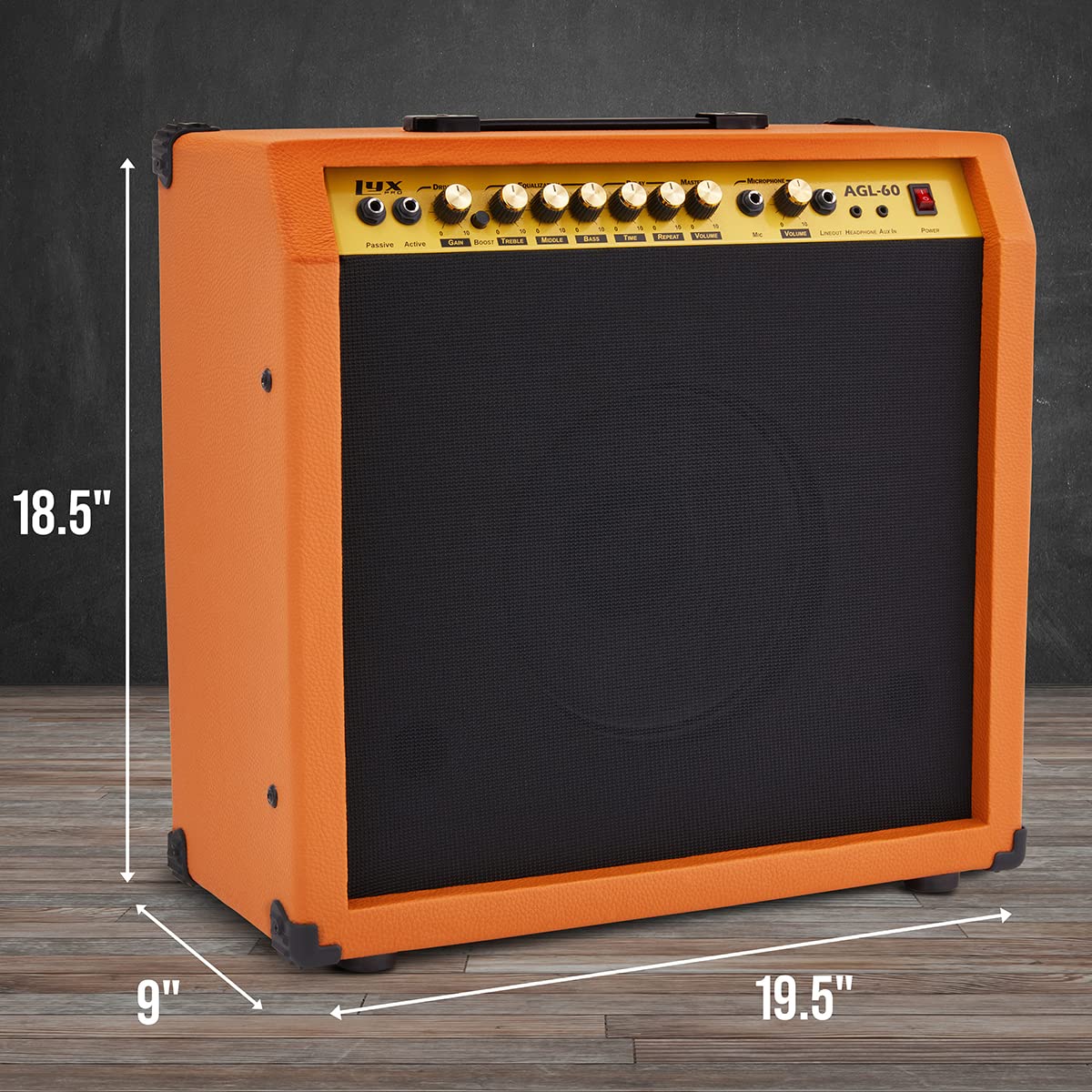 LyxPro Electric Guitar Amp, 60 Watt Portable Amplifier