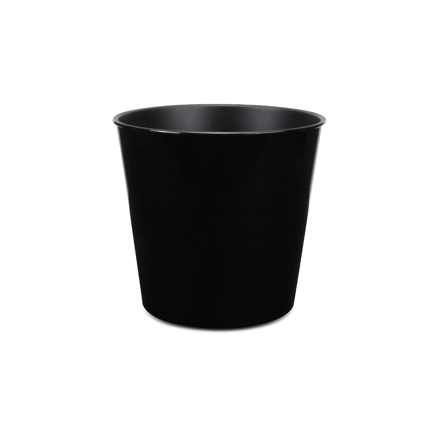 Contemporary Home Living 10.5&#x22; Black Round Planter with Tapered Body