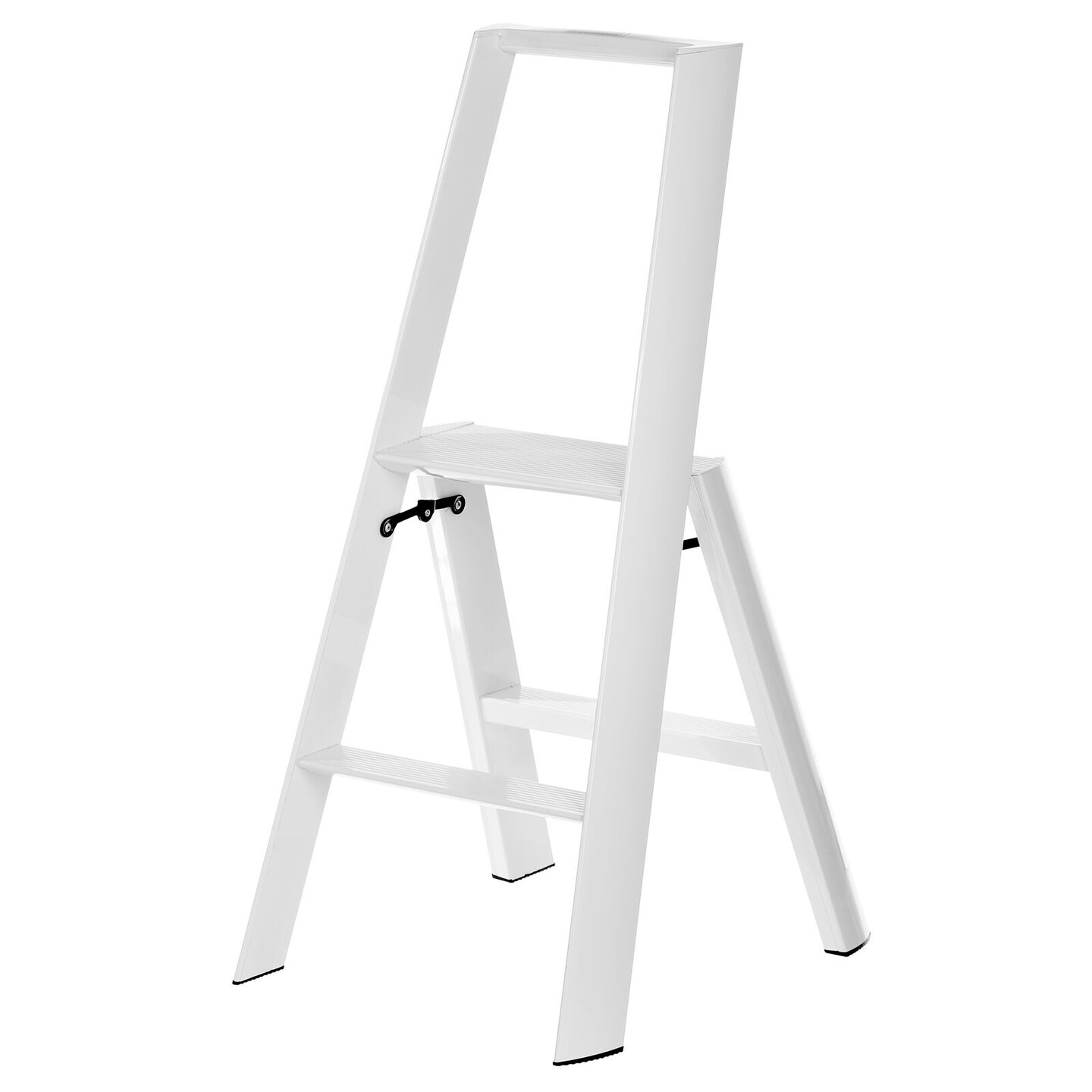 mDesign Small Lightweight Folding Step Stool Ladder with 2 Steps