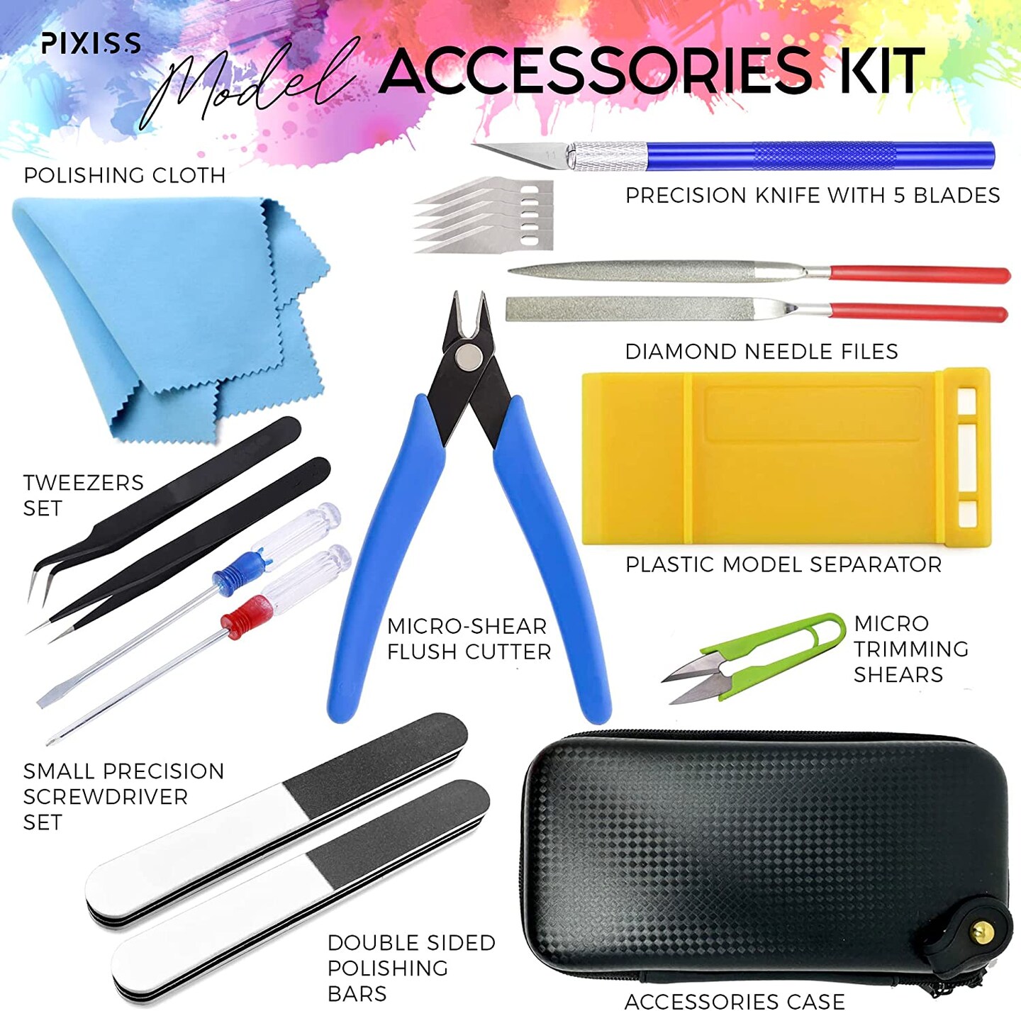 Pixiss Model Paint Storage Case and Pixiss Model Accessory Kit