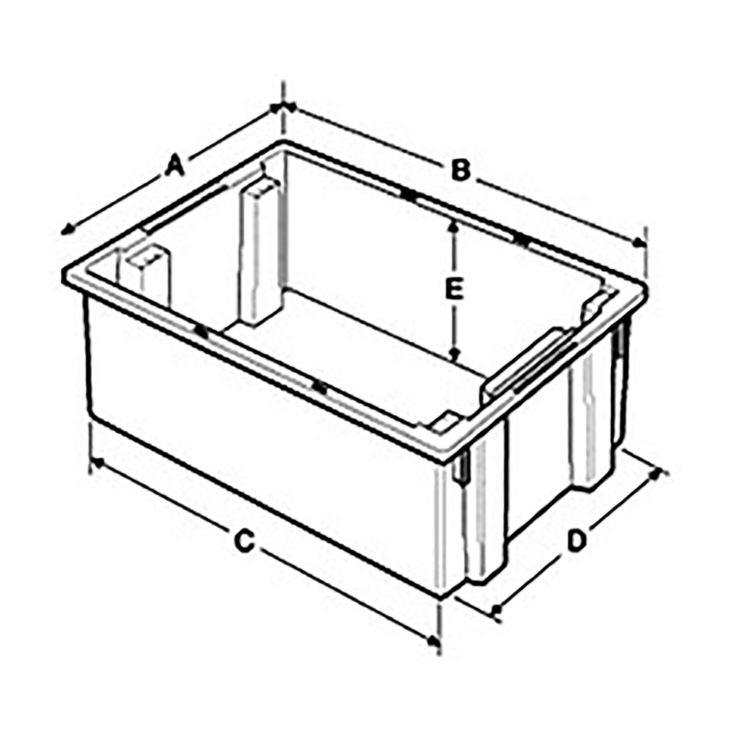 Quantum Storage Systems Stack and Nest Polypropylene Tote, Heavy Duty - Clear