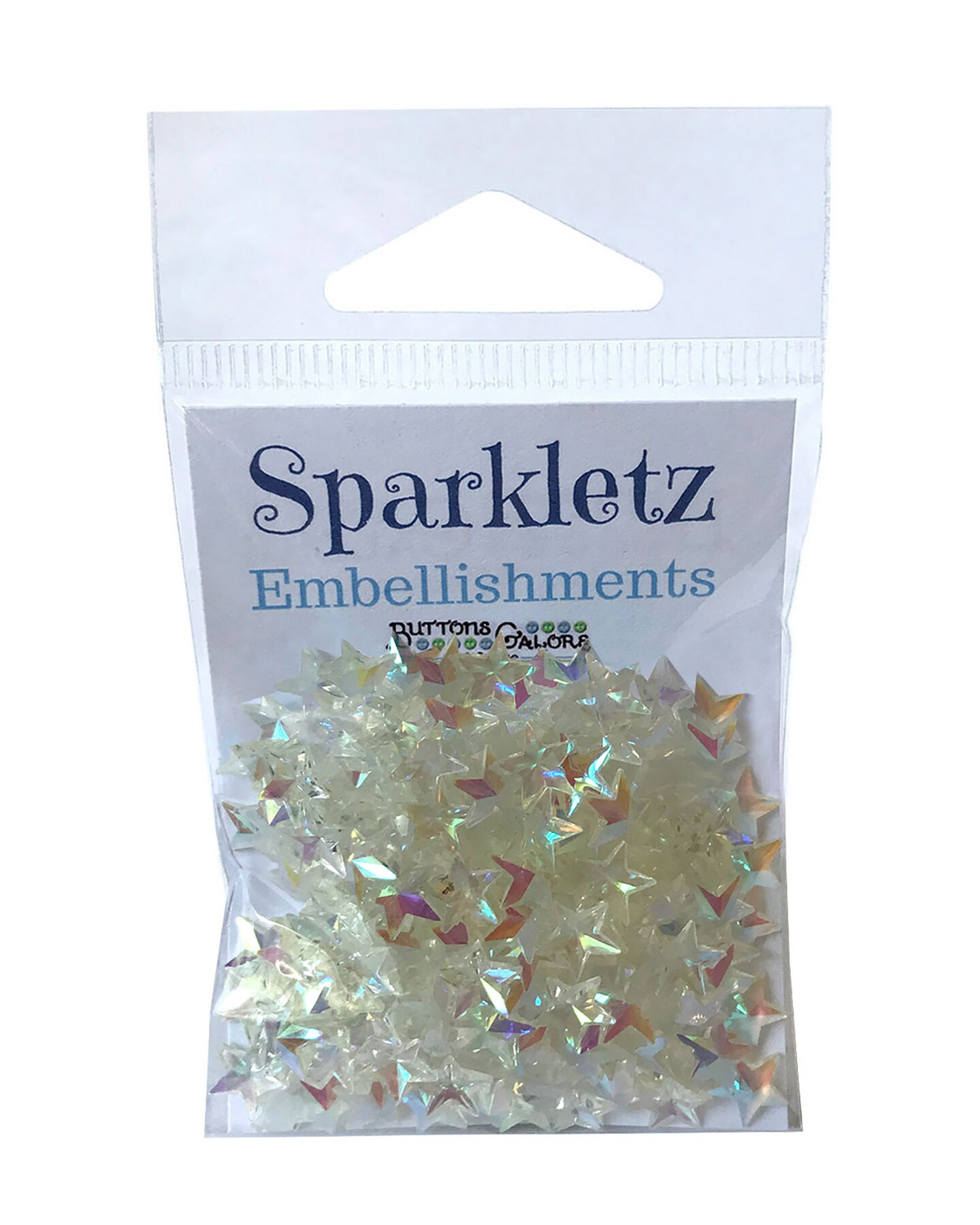 Buttons Galore Sparkletz DIY Craft Embellishments 18 Grams - 3 Packs of Crystal Stars