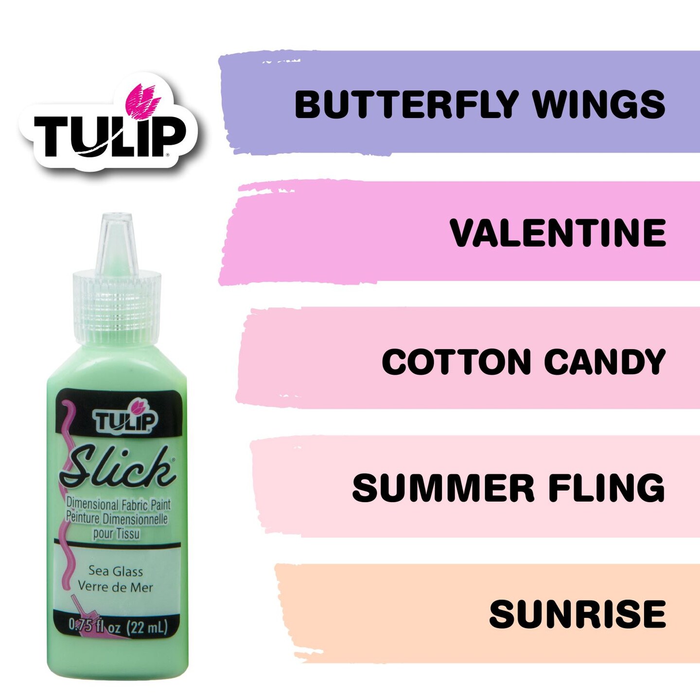 Tulip Dimensional Fabric Paint Slick Pastels 10 Pack